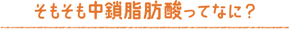 そもそも中鎖脂肪酸ってなに？